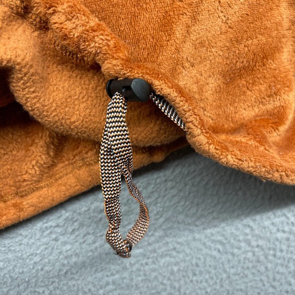 Urban Outfitters Women Sweater Orange Crop Fleece Mock Neck 1/2 Zip Boho Size M - Picture 5 of 11